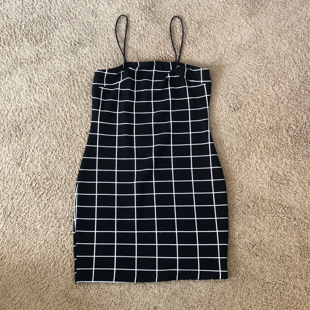 Black and white shein dress